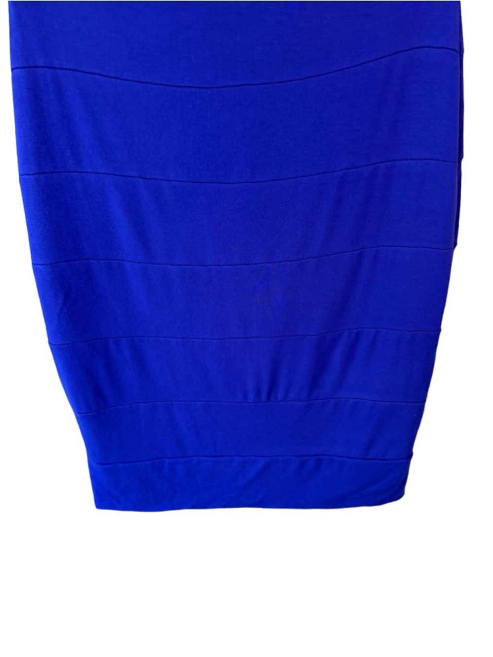 Blue Sky Royal Blue Bamboo Blend Mini Pencil Skirt Size XS Bodycon Bandage - Picture 10 of 10
